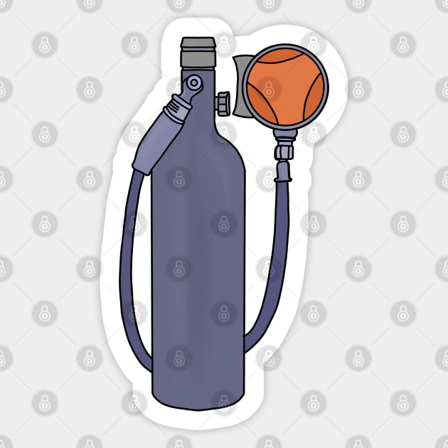Scuba Diving Cylinder Diving Sticker TeePublic